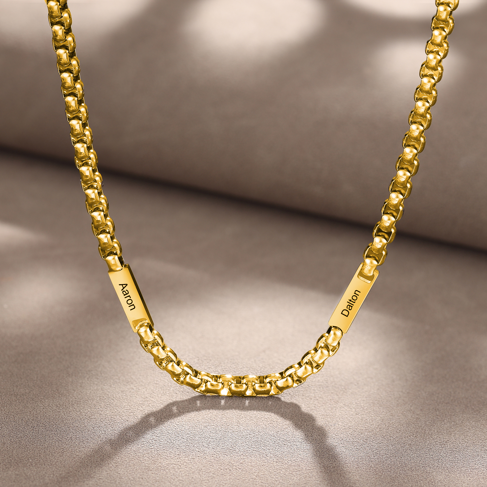 Collier 1-5 Prénoms Personnalisé Collier Chaîne Homme | Jessemade