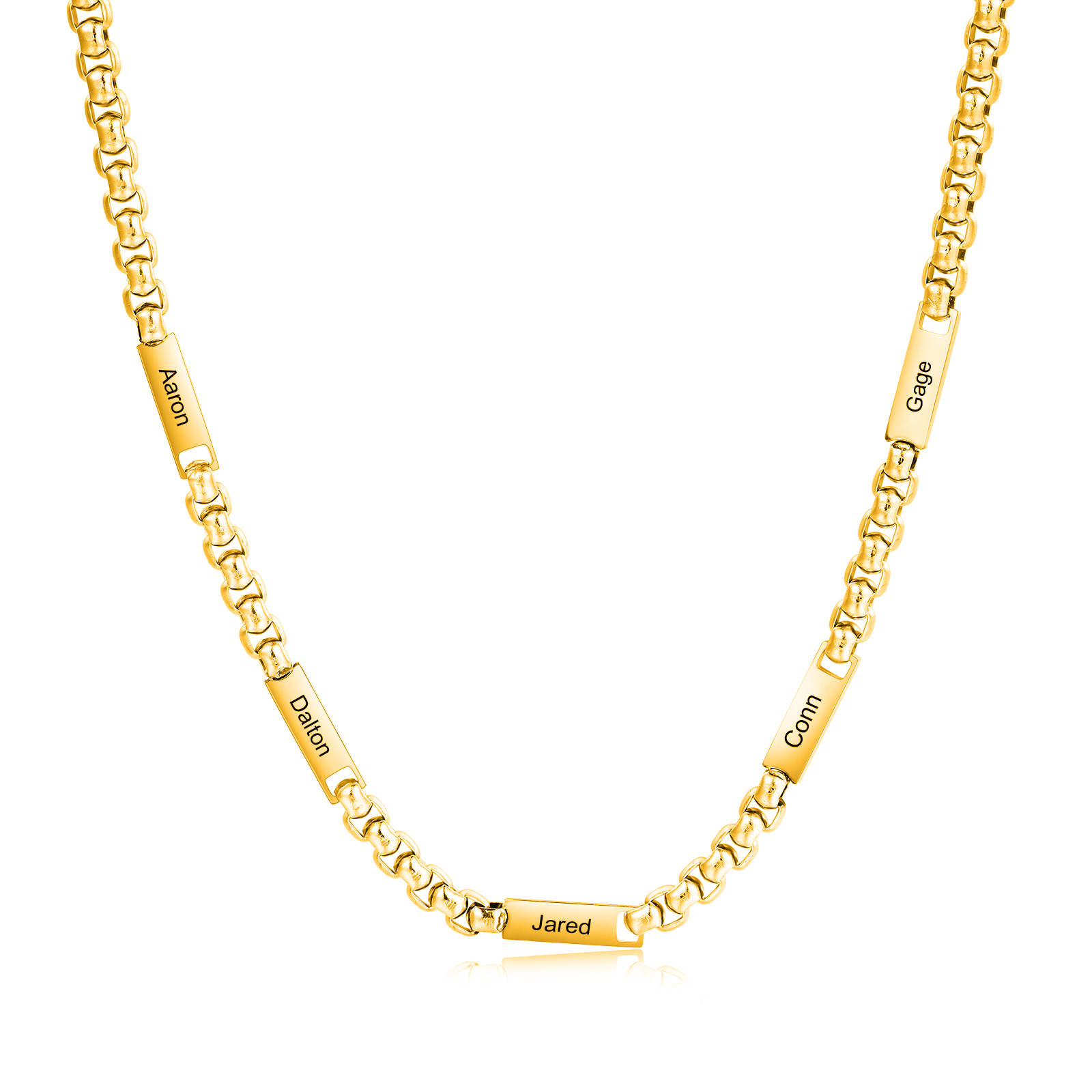 Collier 1-5 Prénoms Personnalisé Collier Chaîne Homme | Jessemade