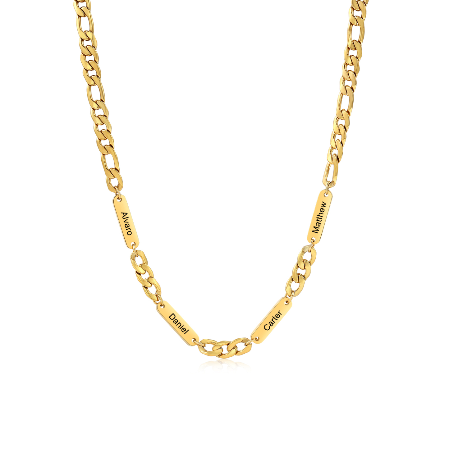 Collier en acier inoxydable Personnalisé avec 1-5 Prénoms Collier pour Homme | Jessemade