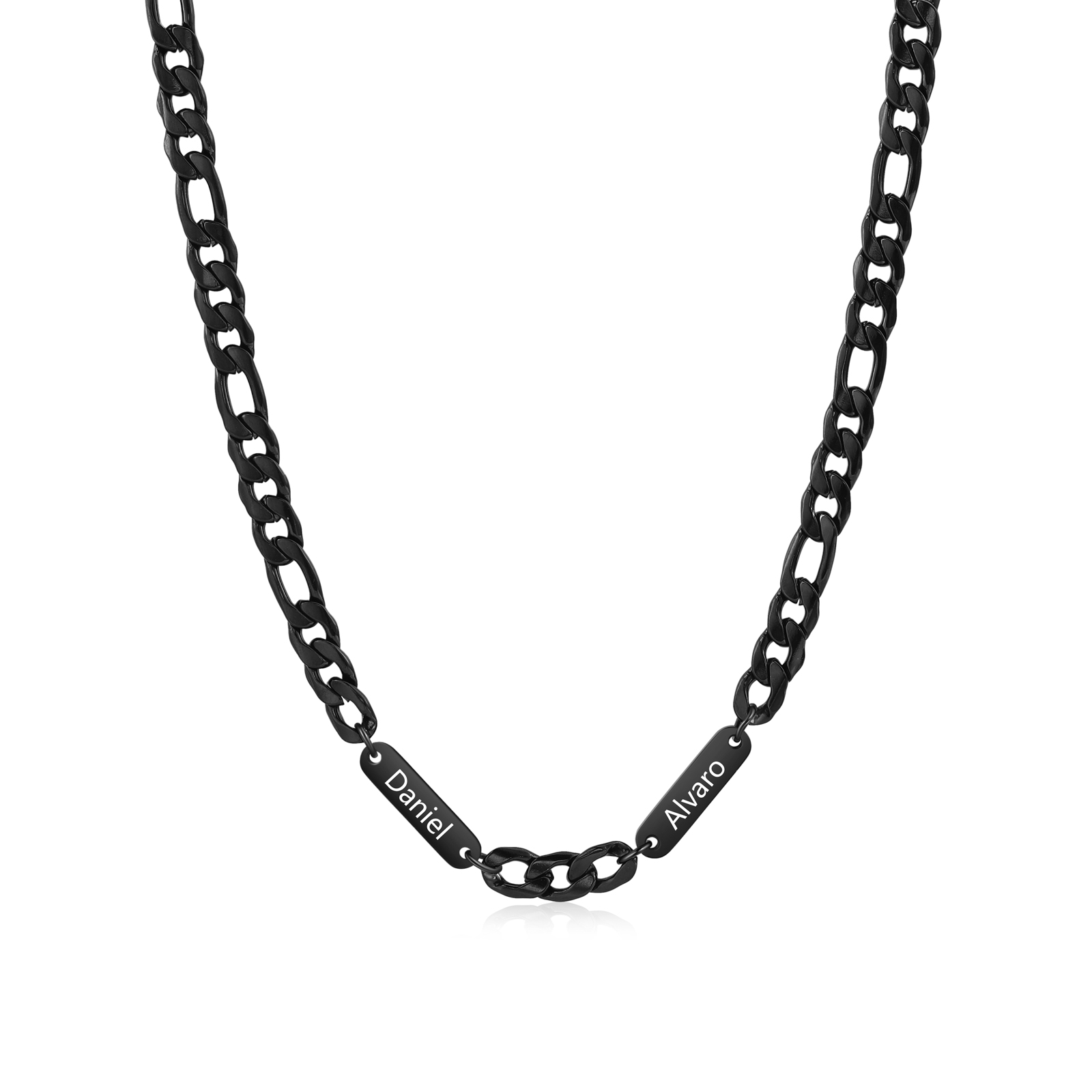 Collier en acier inoxydable Personnalisé avec 1-5 Prénoms Collier pour Homme | Jessemade
