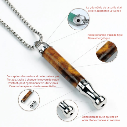 Collier de respiration anti-stress, collier de méditation, entraîneur de souffle