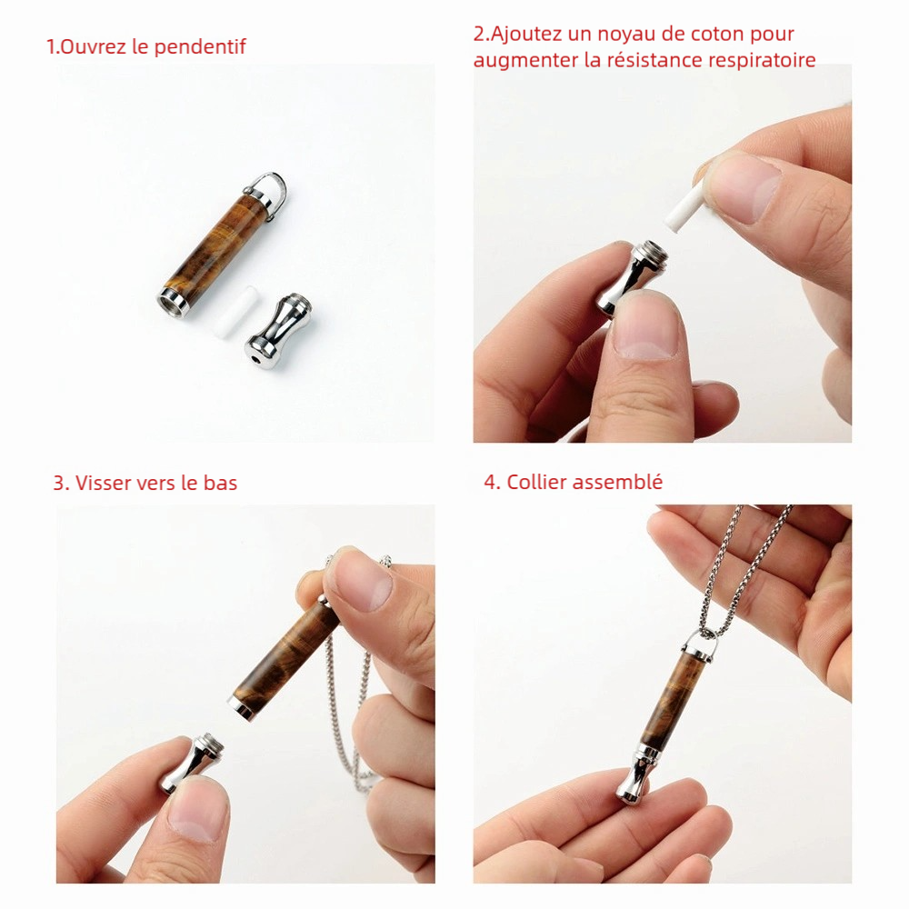 Collier de respiration anti-stress, collier de méditation, entraîneur de souffle