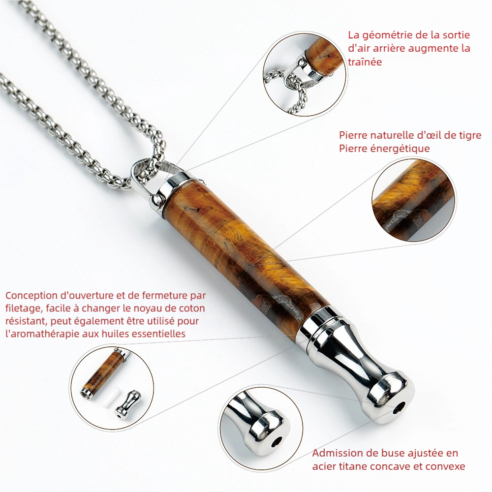 Collier de respiration anti-stress, collier de méditation, entraîneur de souffle