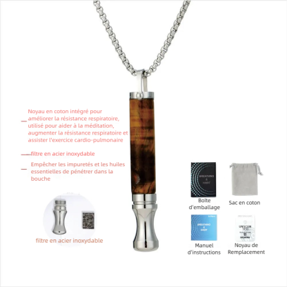Collier de respiration anti-stress, collier de méditation, entraîneur de souffle