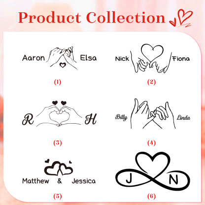 Collier Couple Personnalisé en Acier Inoxydable – Anneaux Gravés avec Prénoms & Texte