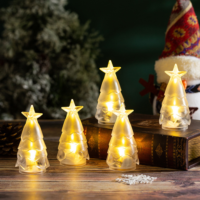 Bougie Électronique Sapin avec Étoile arbre de noël Cadeau pour Noël | Jessemade