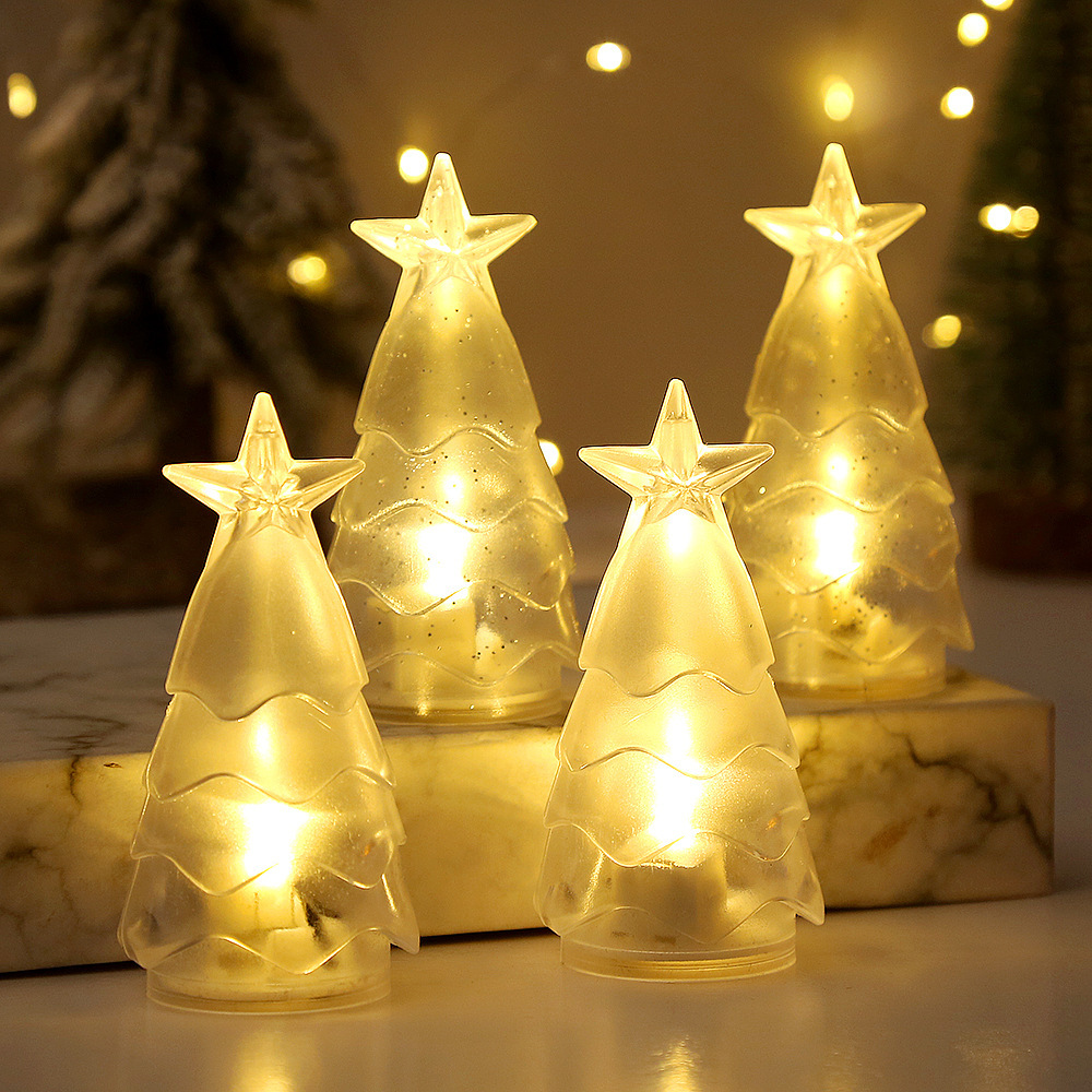 Bougie Électronique Sapin avec Étoile arbre de noël Cadeau pour Noël | Jessemade