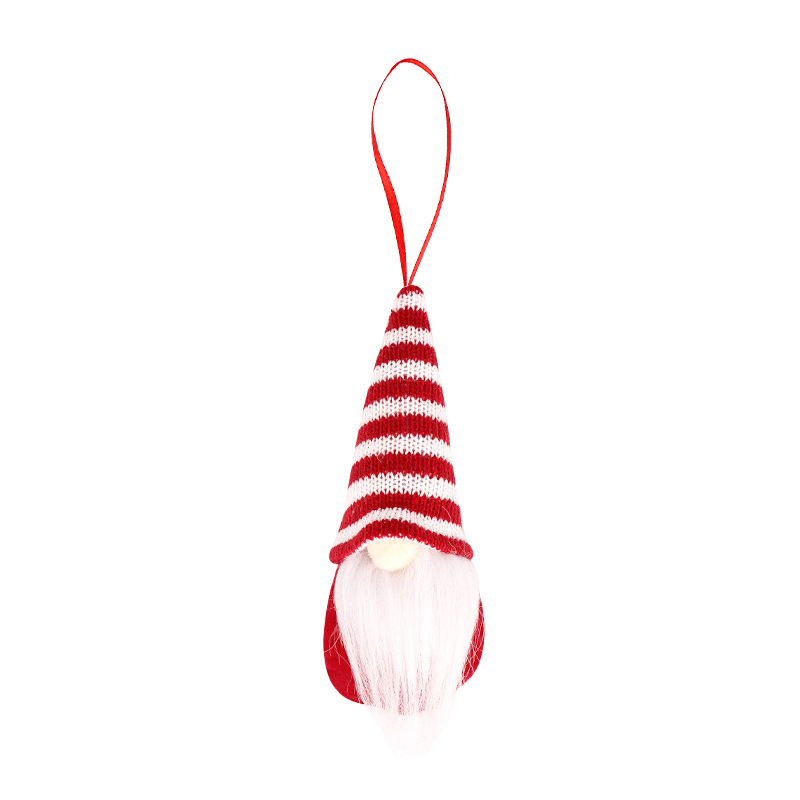 Décoration Sapin de Noël Suspendue Lutin en Tissu Rouge Ornement pour Sapin | Jessmade