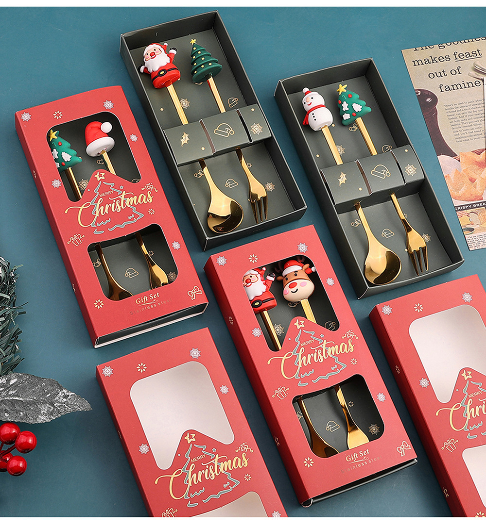 Set de Couverts de Noël Styles Variés avec Décorations Festives | Jessemade