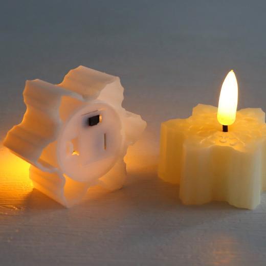 Bougie LED Flocon de Neige Décorative pour Noël Cadeau pour Noël | Jessemade