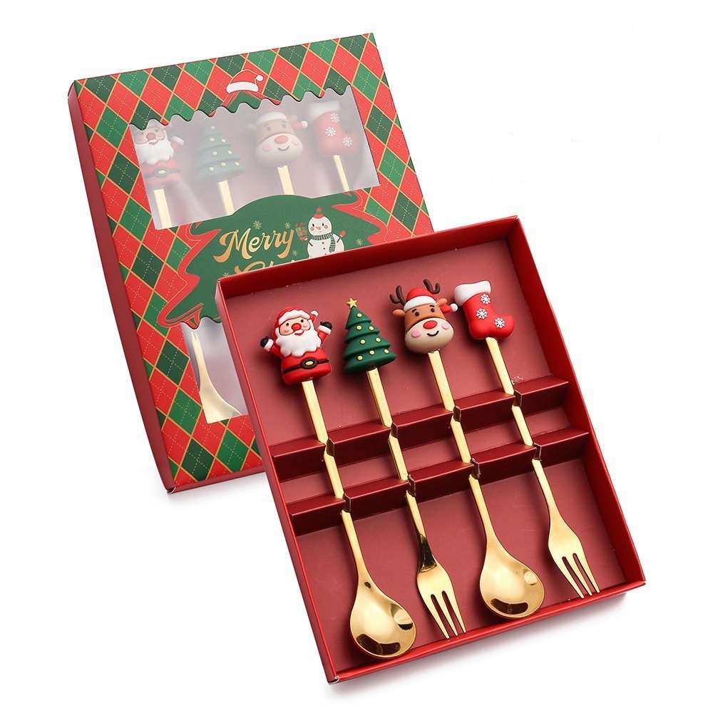Set de Couverts de Noël Styles Variés avec Décorations Festives | Jessemade