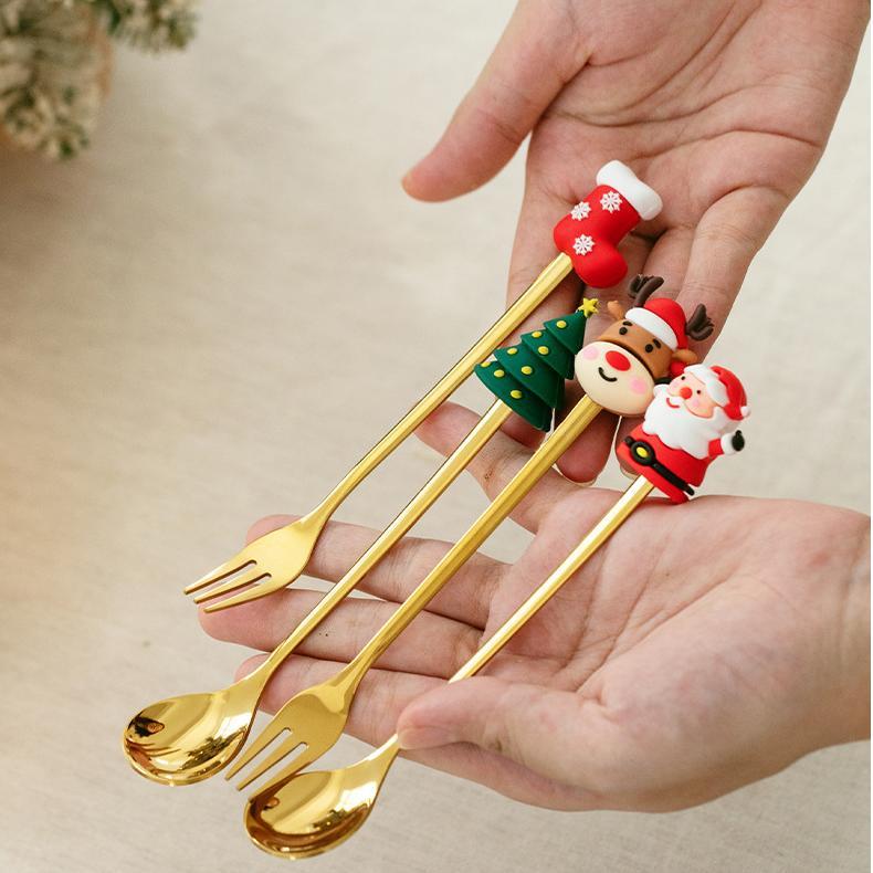 Set de Couverts de Noël Styles Variés avec Décorations Festives | Jessemade