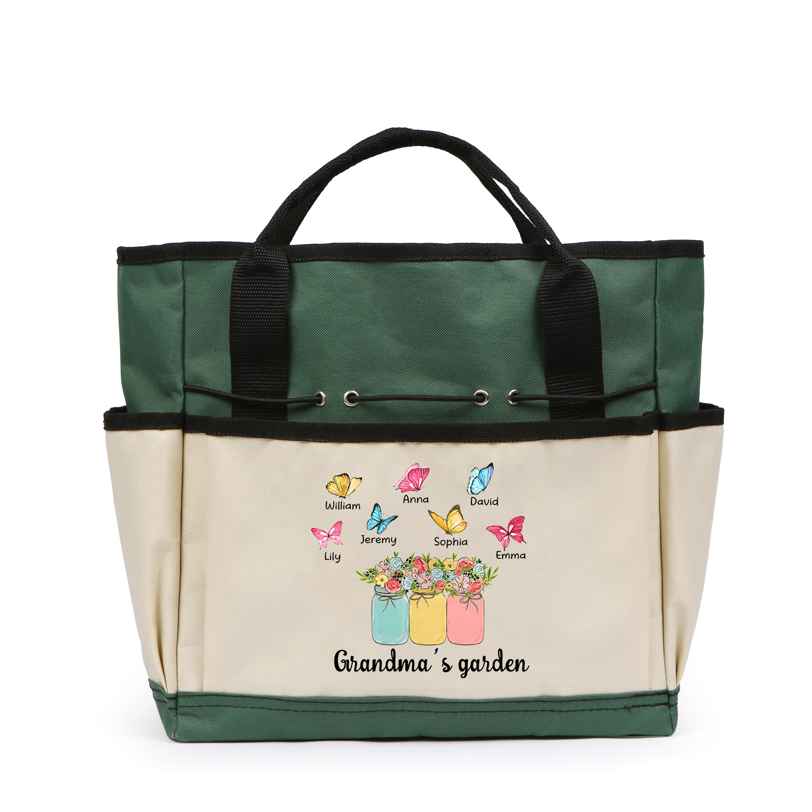 Sac de Jardinage Personnalisé avec 7 Prénoms et Texte Sac pour Outils de Jardinage | Jessemade