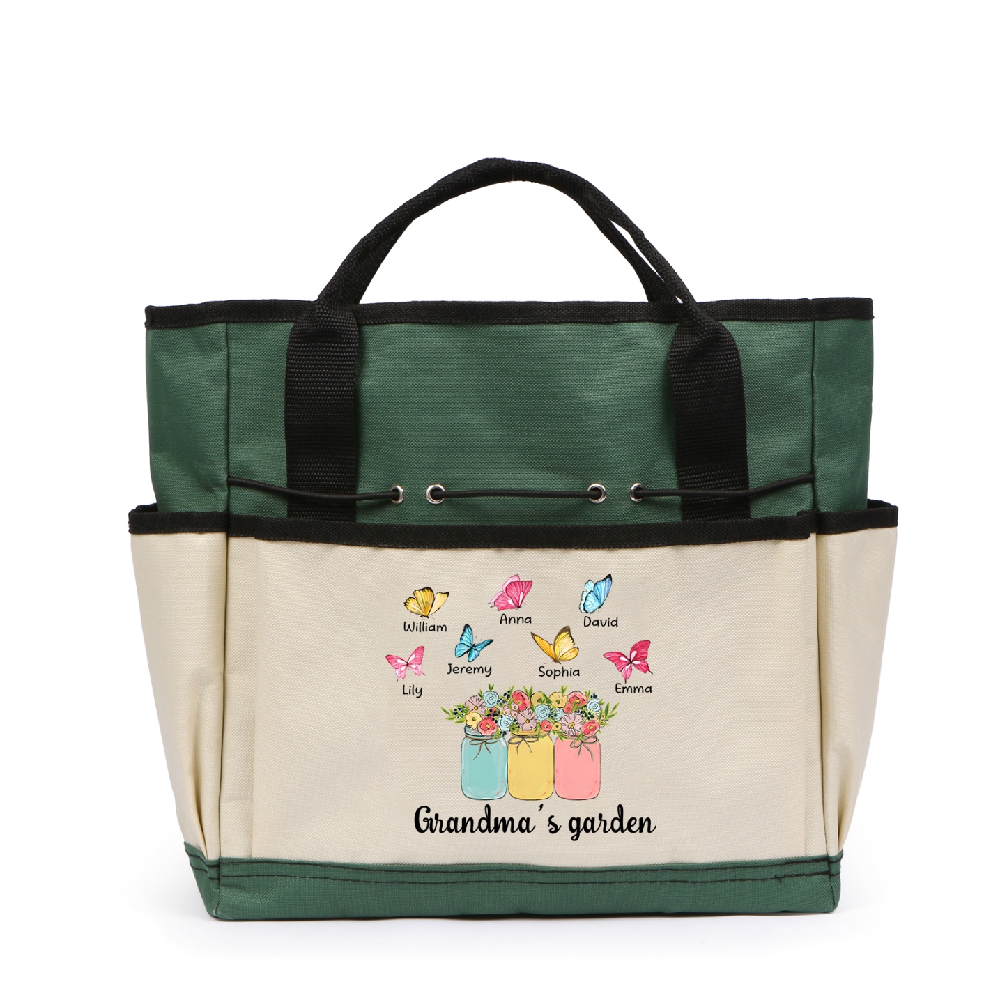 Sac de Jardinage Personnalisé avec 7 Prénoms et Texte Sac pour Outils de Jardinage | Jessemade