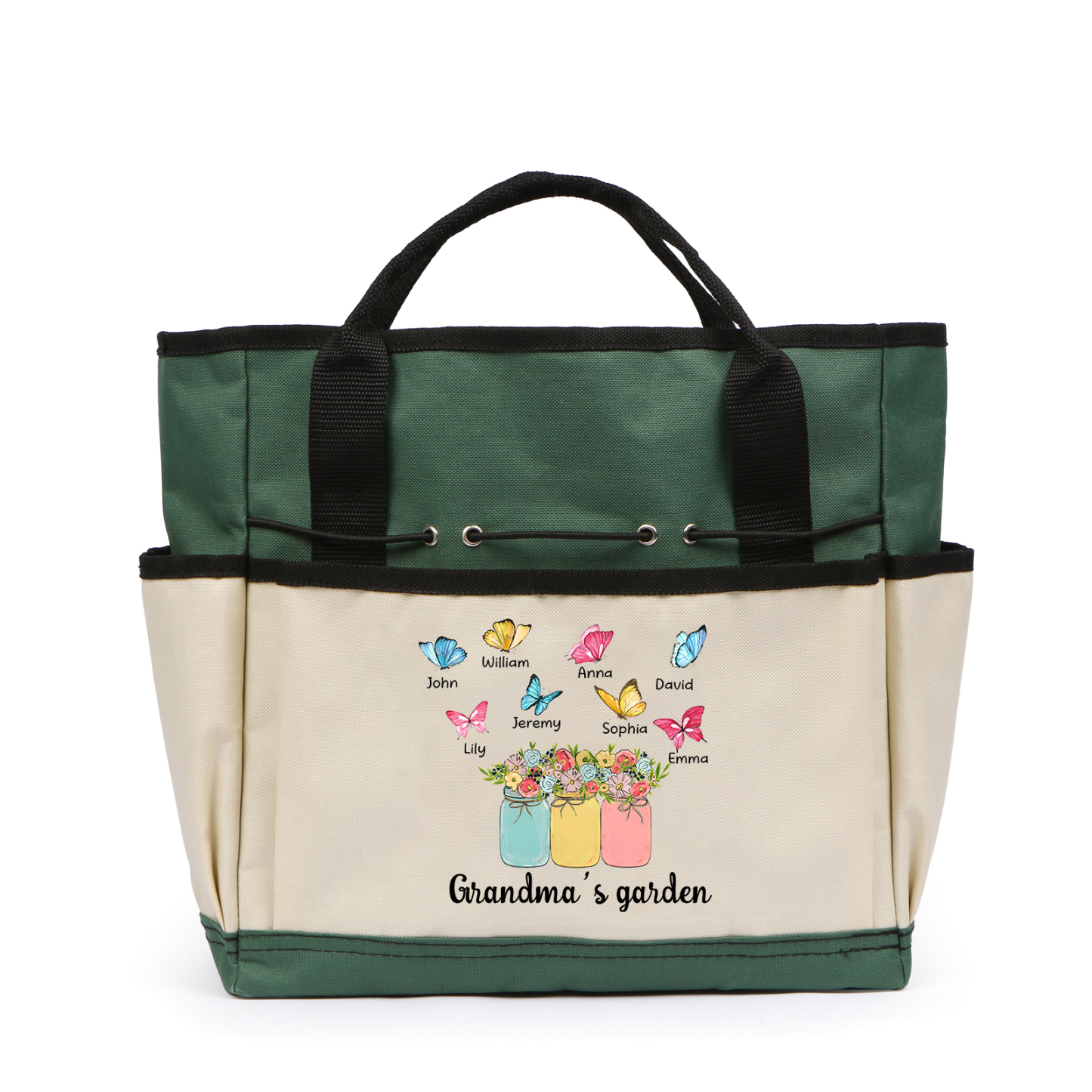 Sac de Jardinage Personnalisé avec 8 Prénoms et Texte Sac pour Outils de Jardinage | Jessemade