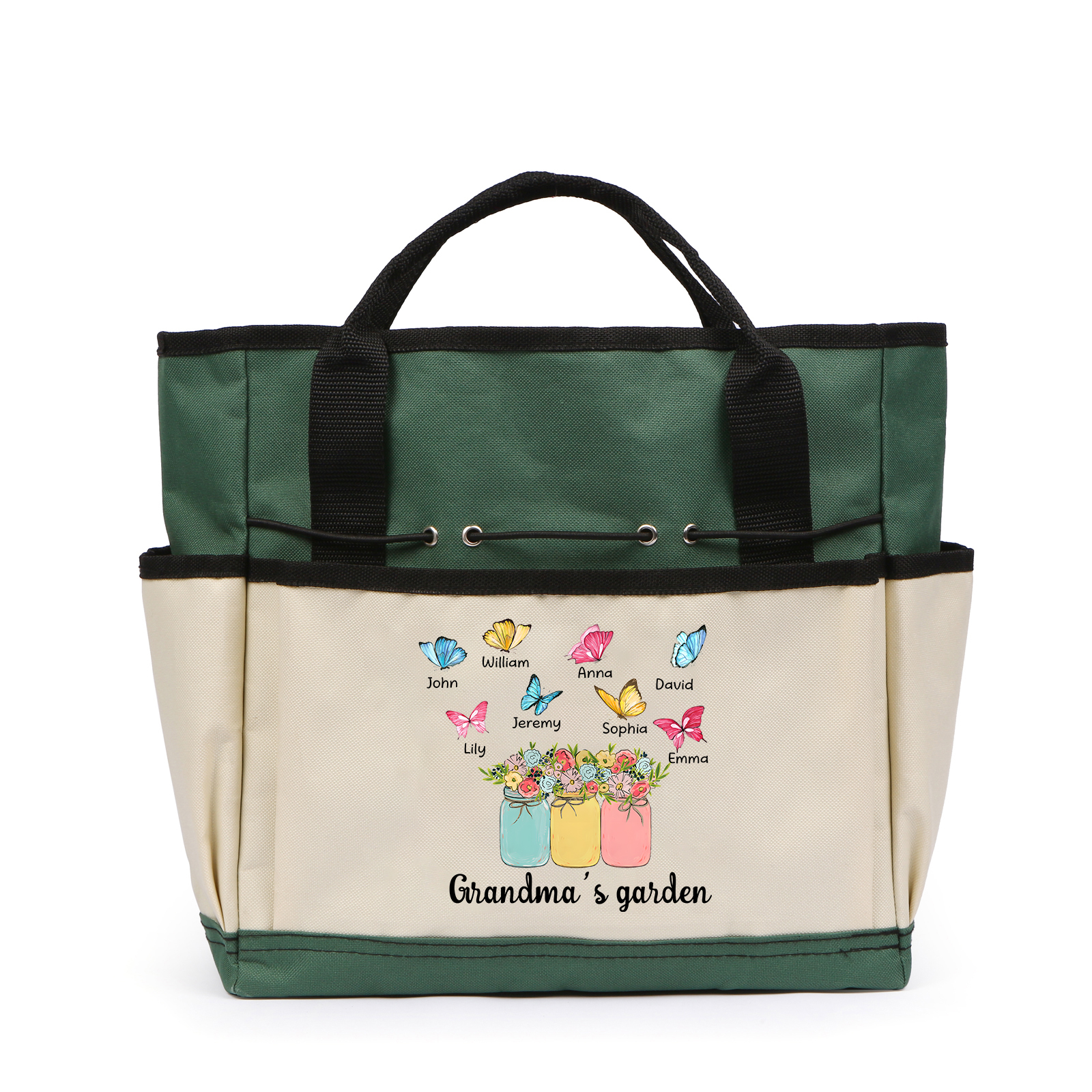 Sac de Jardinage Personnalisé avec 8 Prénoms et Texte Sac pour Outils de Jardinage | Jessemade