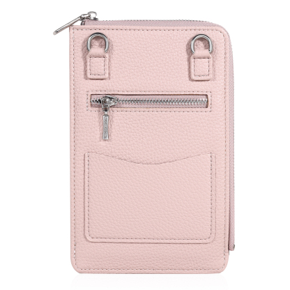 Portefeuille pour Femme Prénom Personnalisé avec Fleur de Naissance Sac Bandoulière en Cuir PU | Jessemade