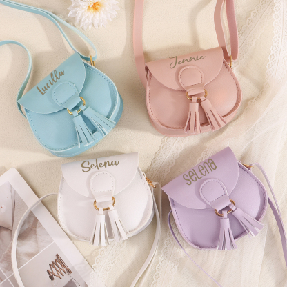 Sac Bandoulière Femmes 1 Prénom Personnalisé Sac mini pompon pour Femme | Jessemade