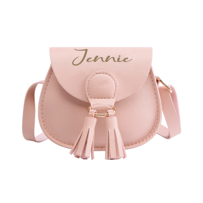 Sac Bandoulière Femmes 1 Prénom Personnalisé Sac mini pompon pour Femme | Jessemade