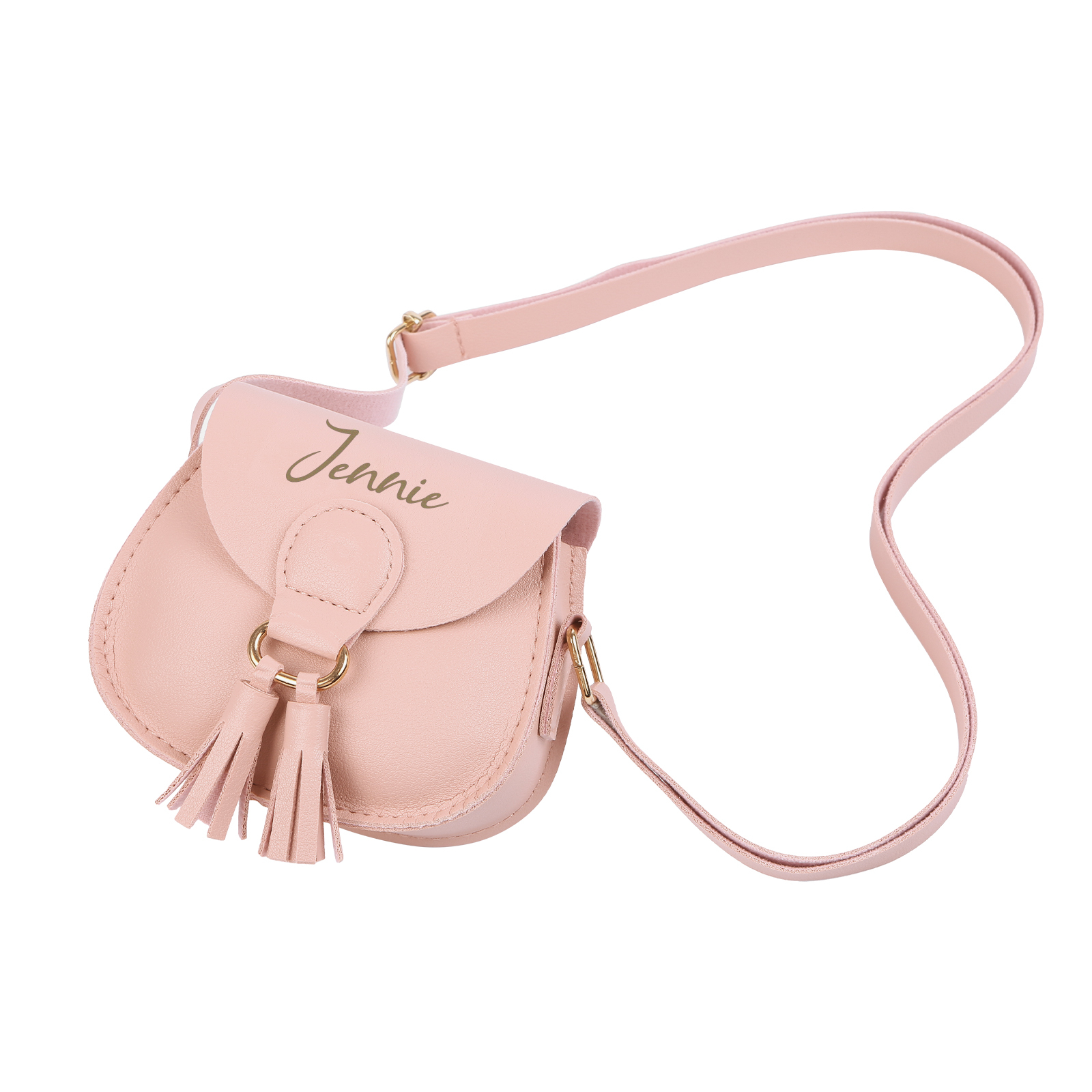 Sac Bandoulière Femmes 1 Prénom Personnalisé Sac mini pompon pour Femme | Jessemade