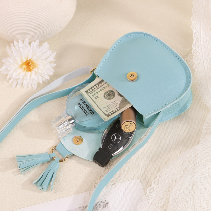 Sac Bandoulière Femmes 1 Prénom Personnalisé Sac mini pompon pour Femme | Jessemade