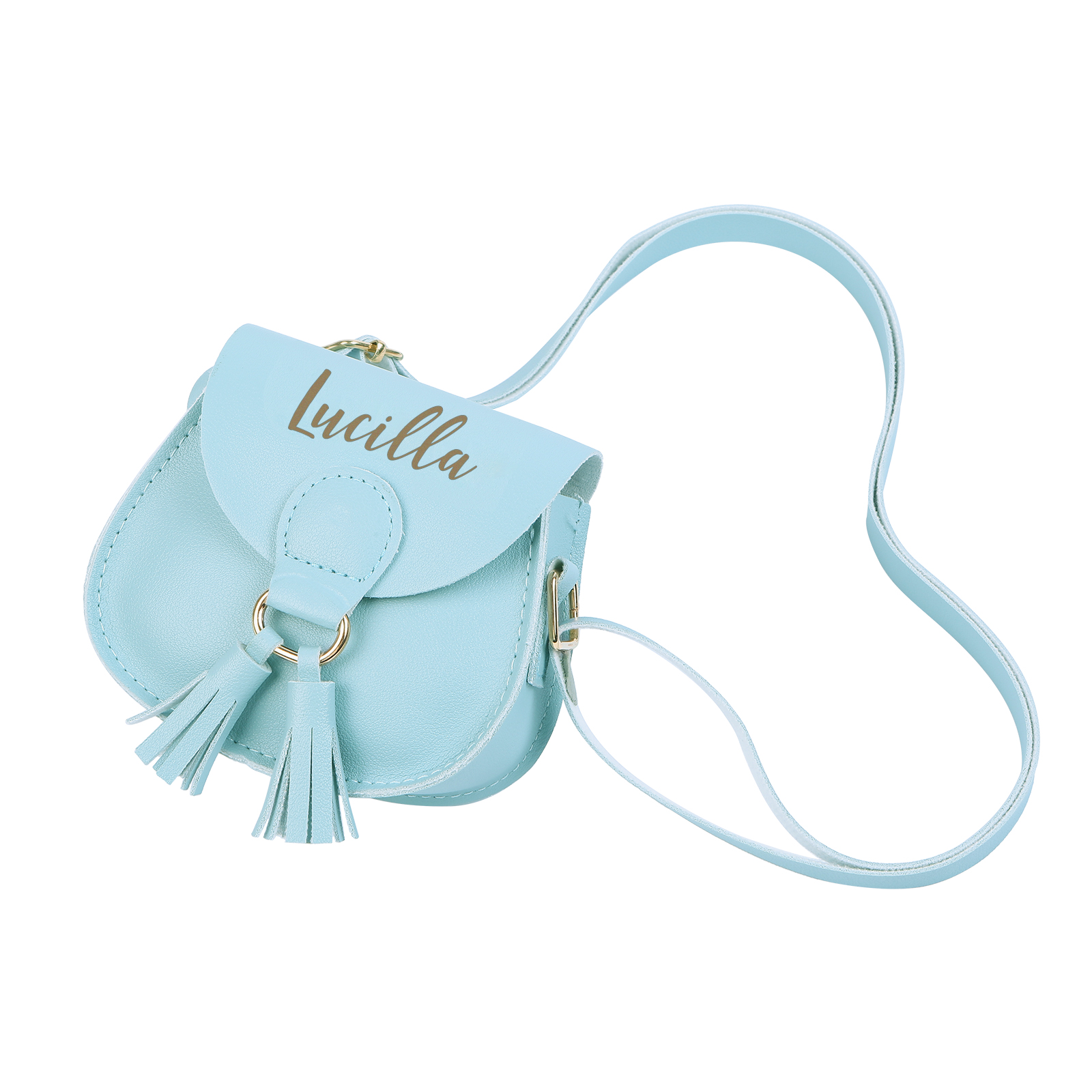 Sac Bandoulière Femmes 1 Prénom Personnalisé Sac mini pompon pour Femme | Jessemade