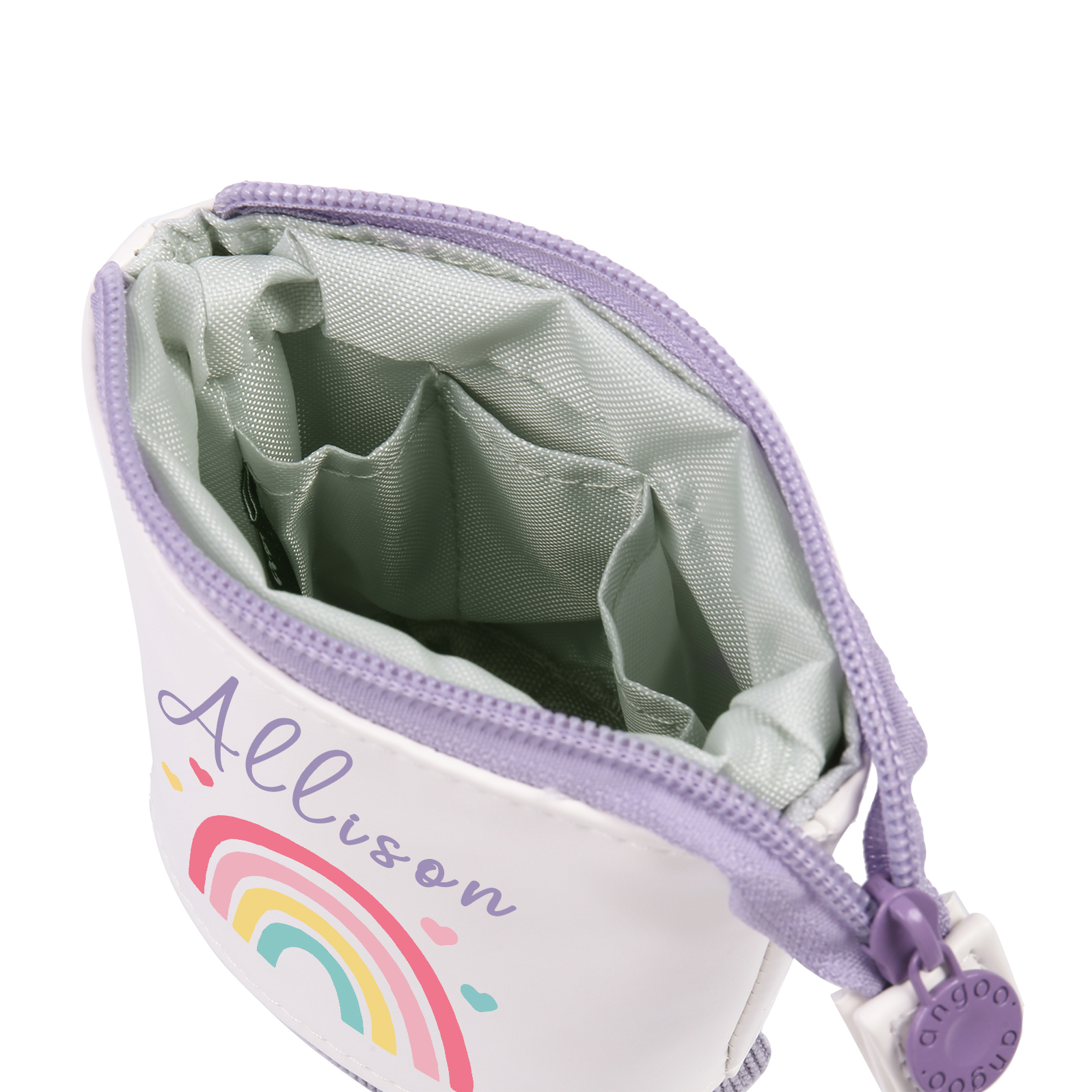 Trousse scolaire Étui à Crayons Arc-en-ciel Prénom Personnalisé Pochette à Crayons Sac à Crayons