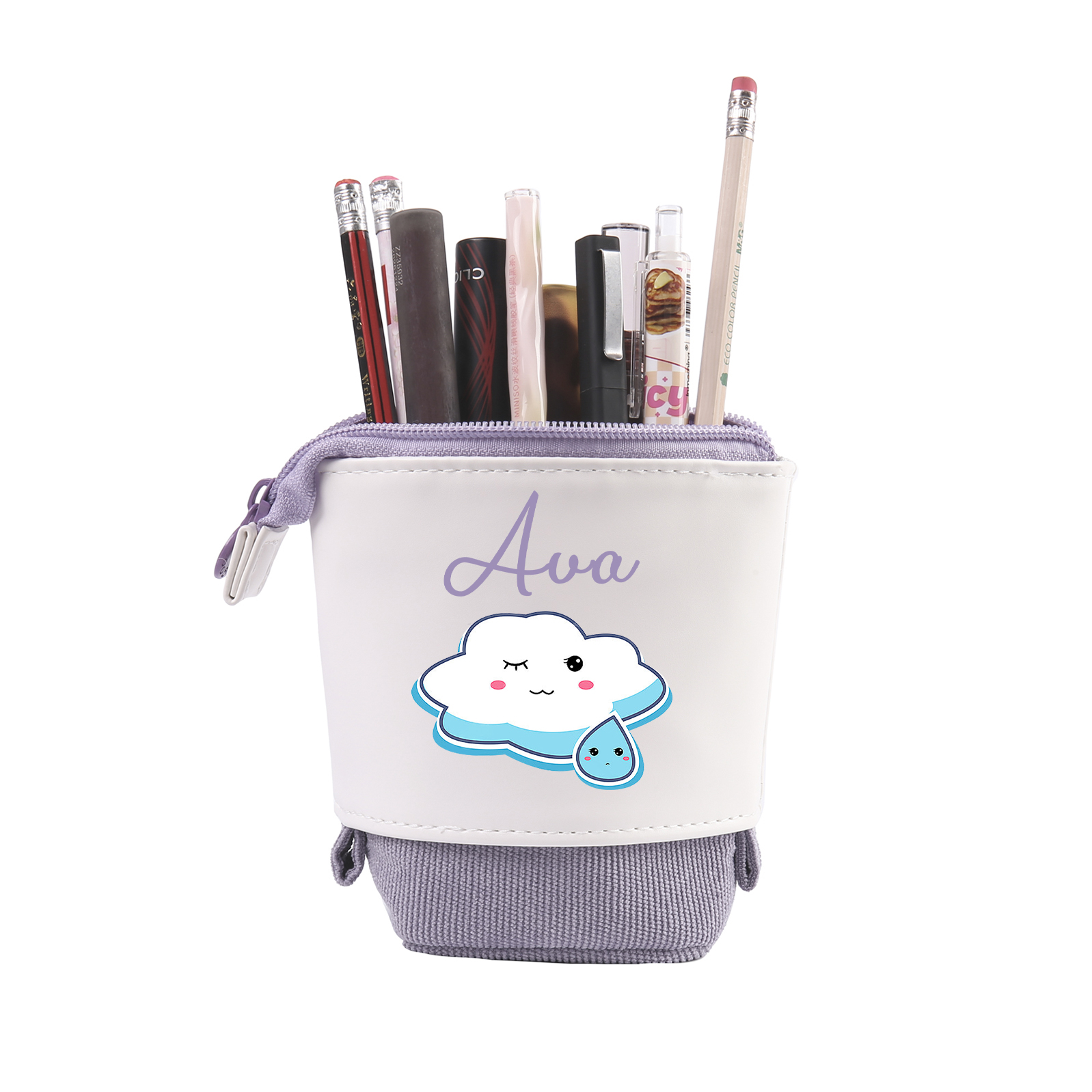 Trousse scolaire Étui à Crayons Nuage Personnalisés Pochette à Crayons Sac à Crayons