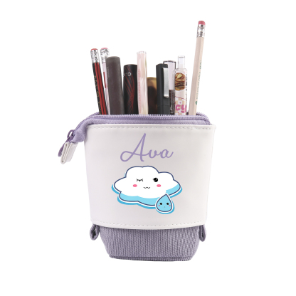 Trousse scolaire Étui à Crayons Nuage Personnalisés Pochette à Crayons Sac à Crayons