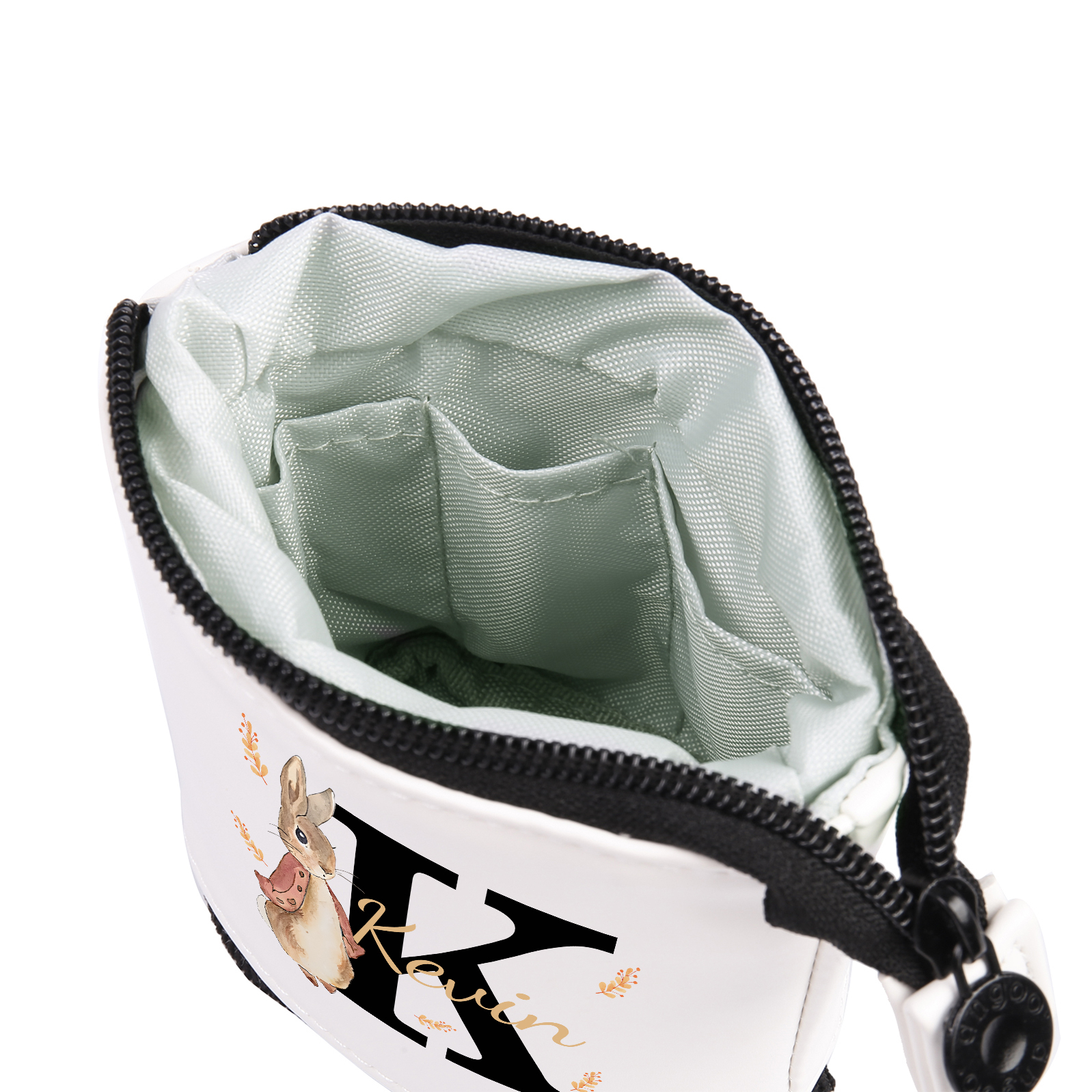 Trousse scolaire Étui à Crayons Lapin Lettre et Prénom Personnalisés Pochette à Crayons Sac à Crayons