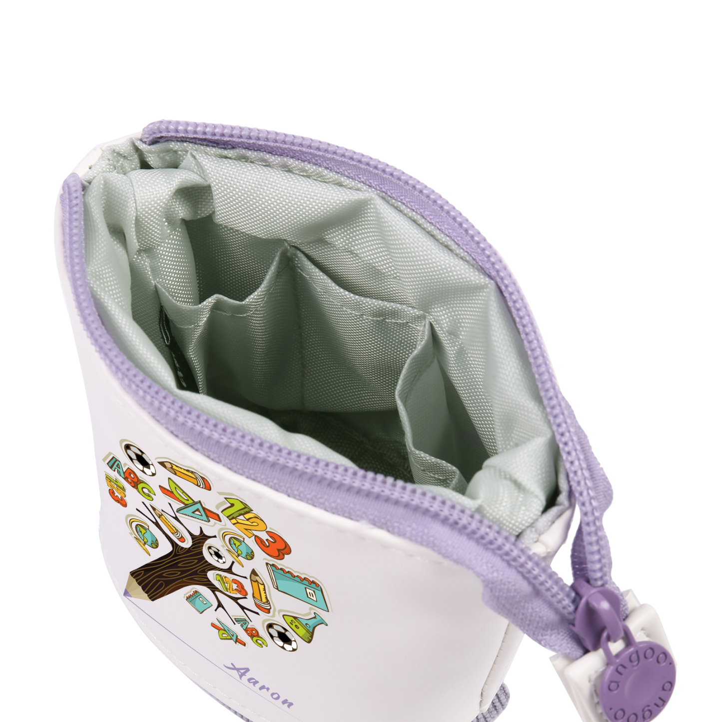 Trousse à crayons avec motif arbre éducatif Prénom Personnalisé Pochette à Crayons Sac à Crayons