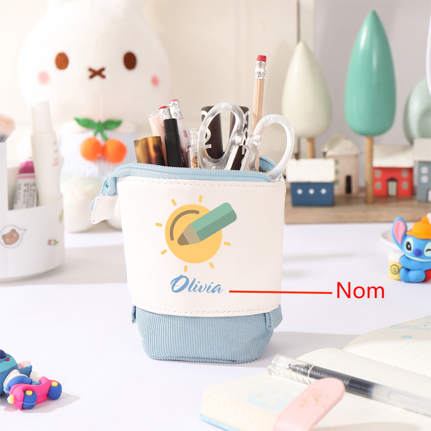 [Copy]Trousse à crayons icône crayon Prénom Personnalisé Pochette à Crayons Sac à Crayons