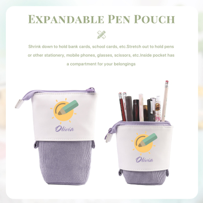 [Copy]Trousse à crayons icône crayon Prénom Personnalisé Pochette à Crayons Sac à Crayons