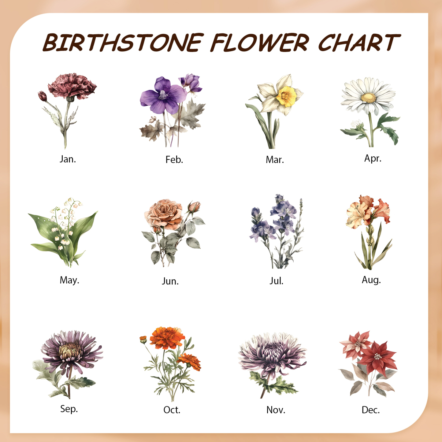 Sac Fourre-Tout en Jute Personnalisé 1 Prénom avec Fleur de naissance Blanc et Noir | Jessemade