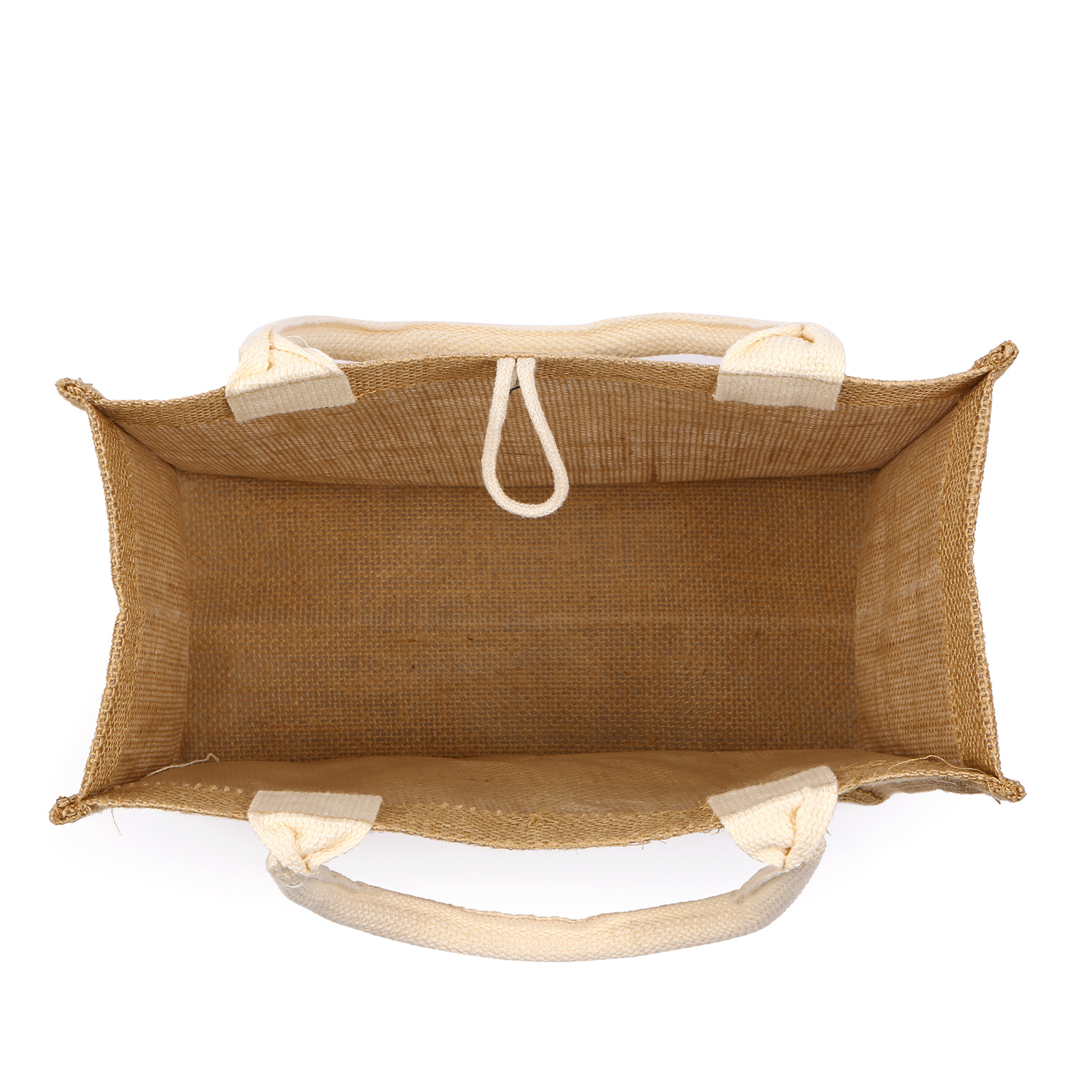 Sac Fourre-Tout en Jute Personnalisé 1 Prénom avec Fleur de naissance Blanc et Noir | Jessemade