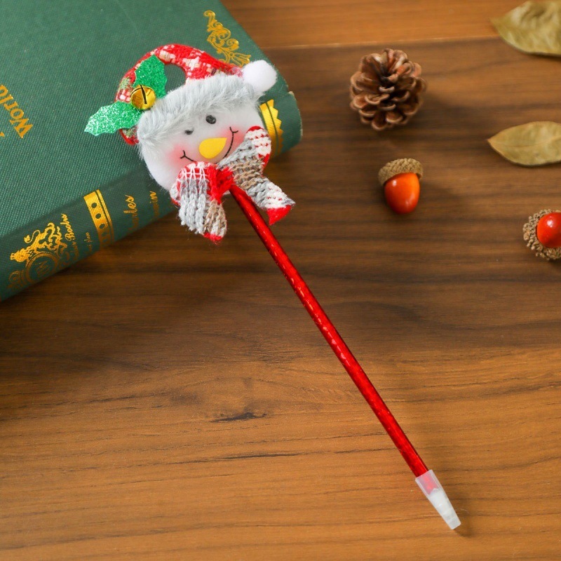 Stylo de Noël avec Décorations Père Noël/Bonhomme de Neige/Renne Cadeau de Noël pour Enfant | Jessemade
