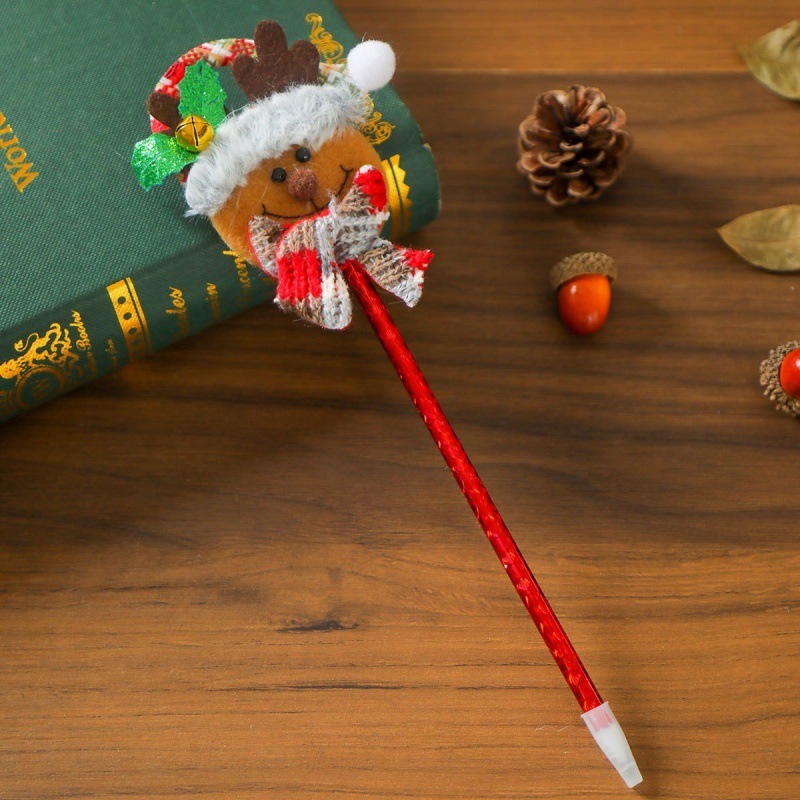 Stylo de Noël avec Décorations Père Noël/Bonhomme de Neige/Renne Cadeau de Noël pour Enfant | Jessemade
