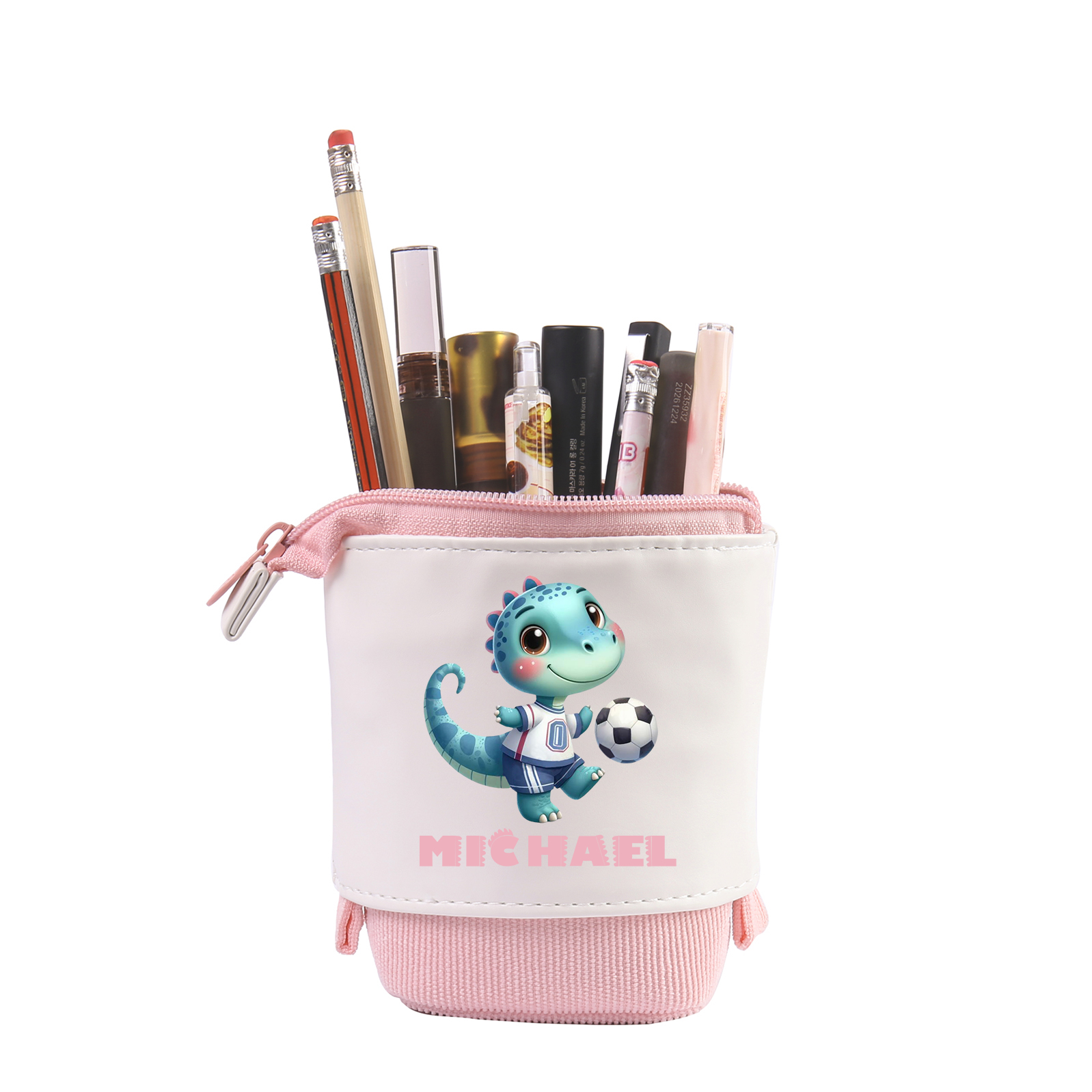 Trousse Personnalisable avec 1 Nom et Motif Dinosaure – Cadeau rentrée scolaire pour Enfants | Jessemade