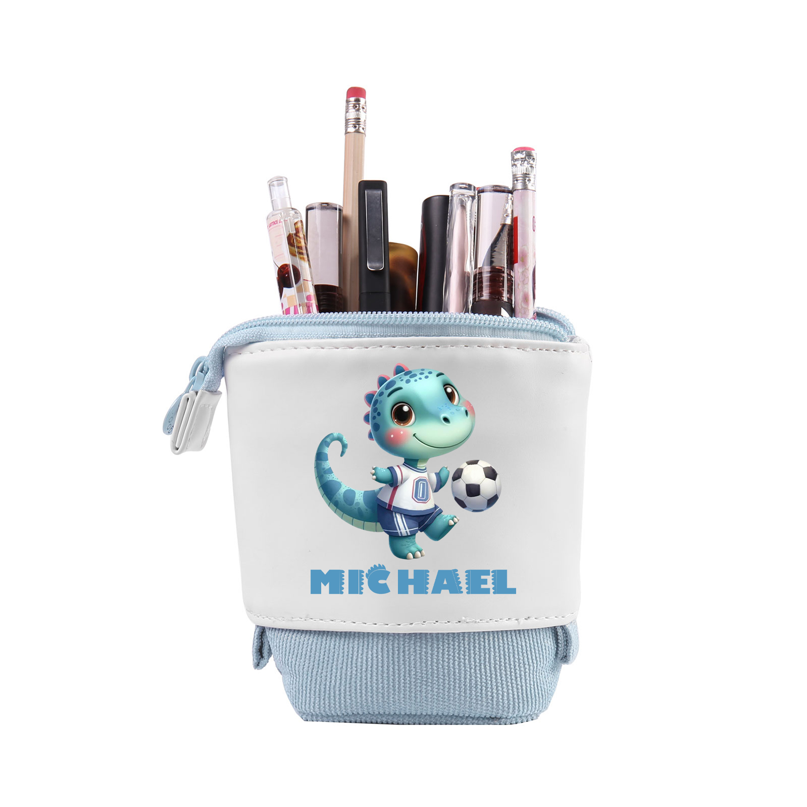 Trousse Personnalisable avec 1 Nom et Motif Dinosaure – Cadeau rentrée scolaire pour Enfants | Jessemade