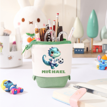 Trousse Personnalisable avec 1 Nom et Motif Dinosaure – Cadeau rentrée scolaire pour Enfants | Jessemade