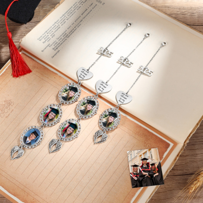 Pendentif de Graduation Personnalisé avec 2 Photos et 1 Texte - Cadeau pour Graduation 2025 | Jessemade
