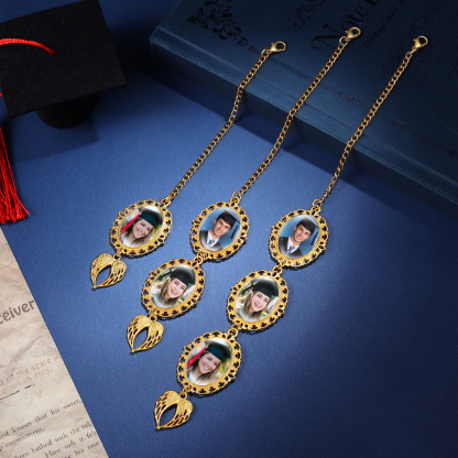 Pendentif de Graduation Personnalisé avec 3 Photos - Cadeau pour Graduation | Jessemade