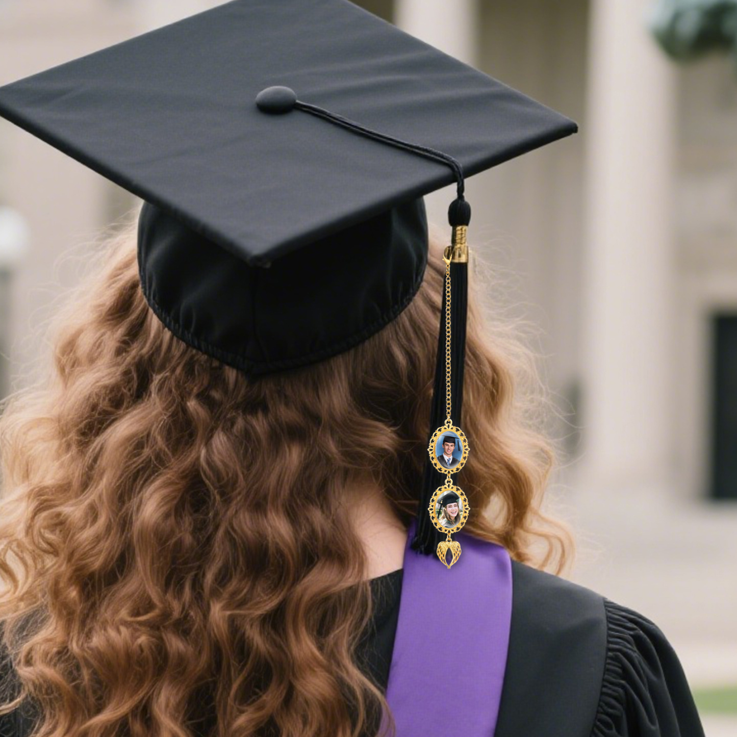 Pendentif de Graduation Personnalisé avec 2 Photos - Cadeau pour Graduation| Jessemade