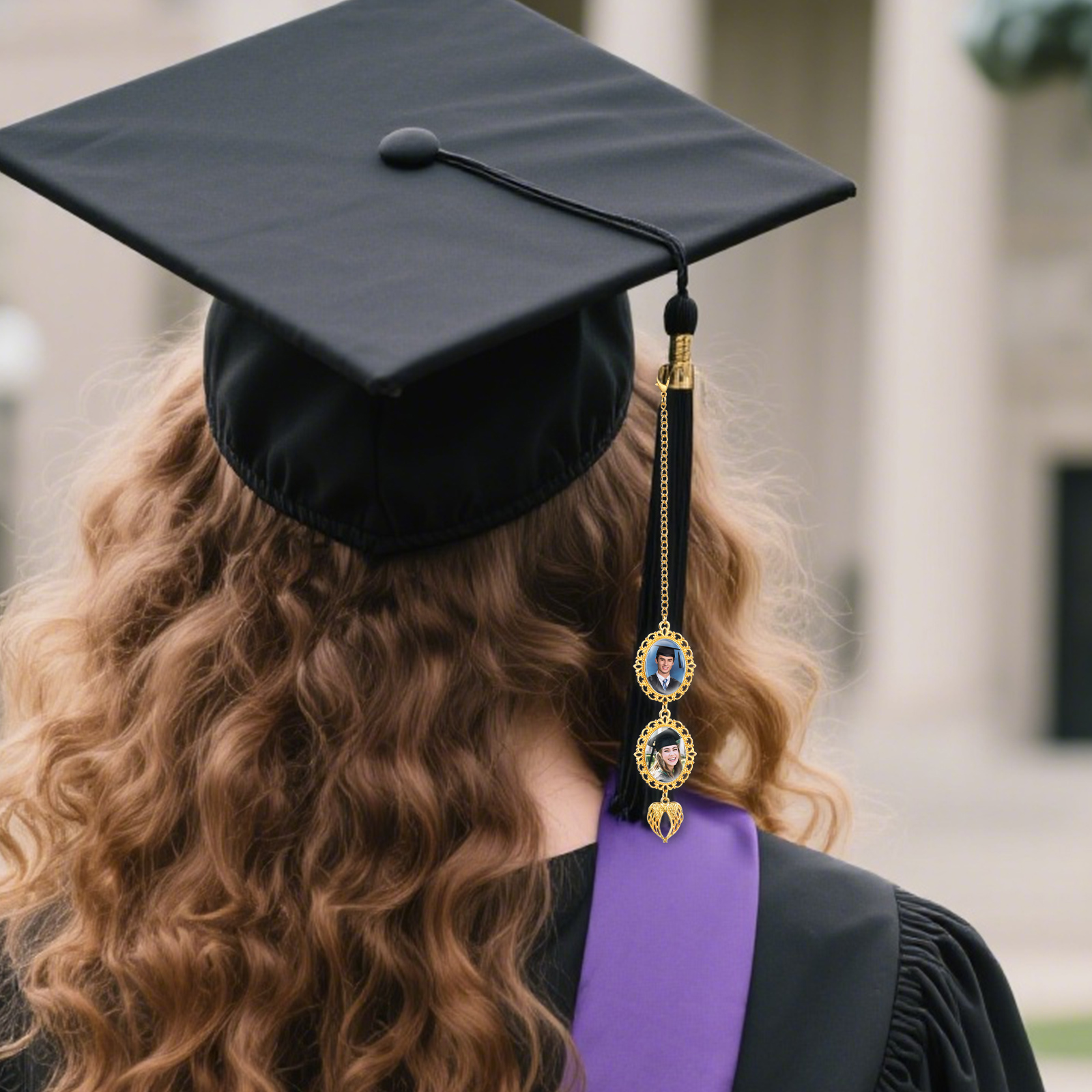 Pendentif de Graduation Personnalisé avec 2 Photos - Cadeau pour Graduation| Jessemade