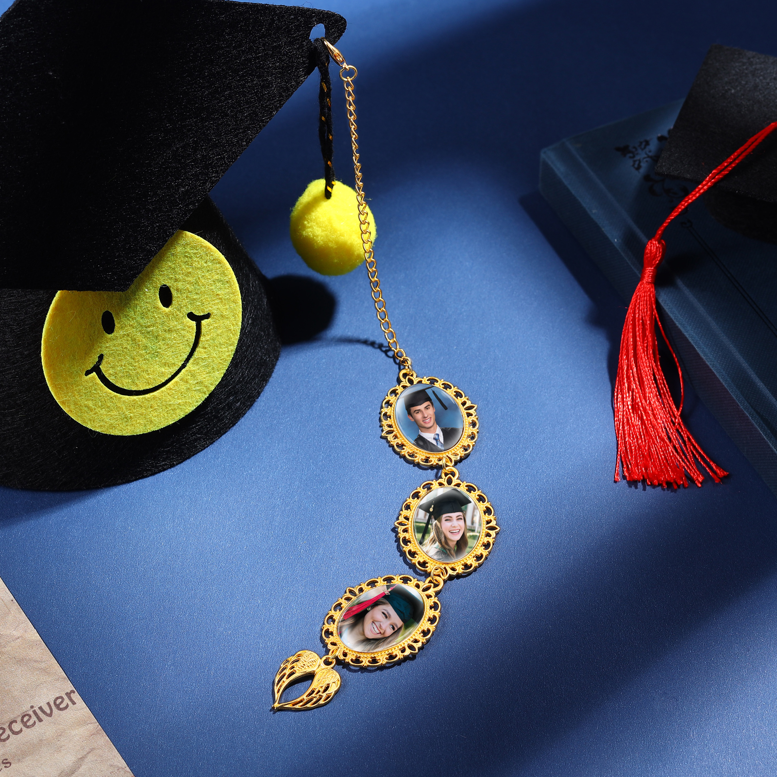 Pendentif de Graduation Personnalisé avec 3 Photos - Cadeau pour Graduation | Jessemade