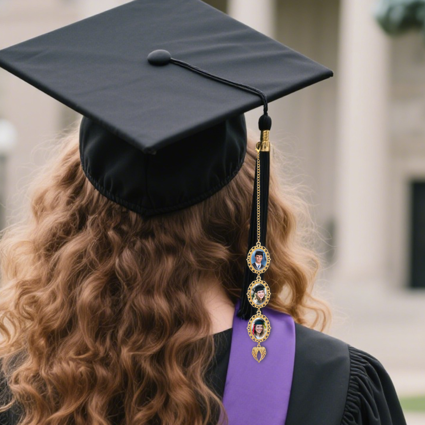 Pendentif de Graduation Personnalisé avec 3 Photos - Cadeau pour Graduation | Jessemade