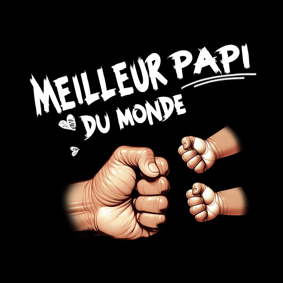 Meilleur Papi du Monde – Carte poings illustrés