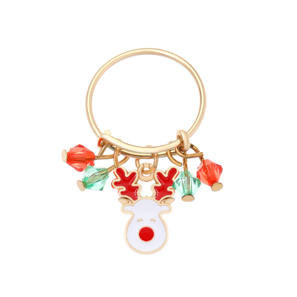 Bague de Noël Charms Renne/Sucre d'Orge/Cerf pour Femmes | Jessemade