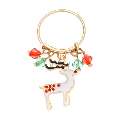 Bague de Noël Charms Renne/Sucre d'Orge/Cerf pour Femmes | Jessemade