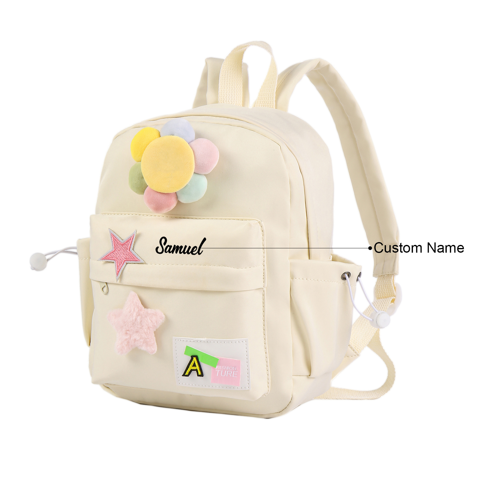 Cartable Sac à Dos Fleur pour Enfant 1 Prénom Personnalisé Sac maternelle